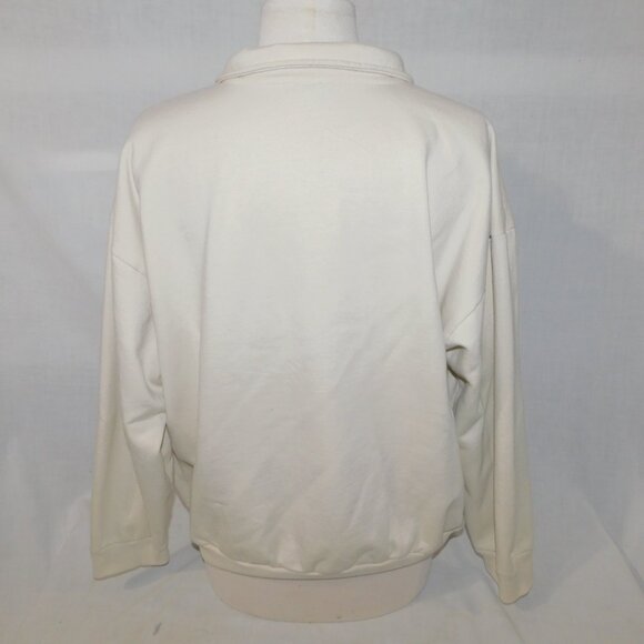 KAOTIKO BCN Spain Women XL Cream Collared Sweatshirt DOGS ARE MY FAVORITE PEOPLE - Picture 10 of 11